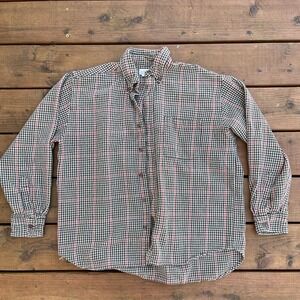 JCrew brown plaid button up